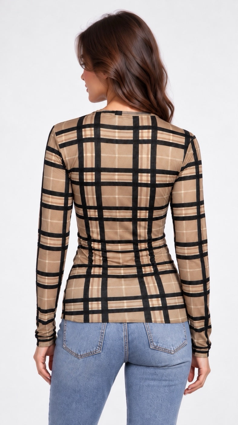 Designer Check Cashmere Enriched Top - Mixed Pack (2)