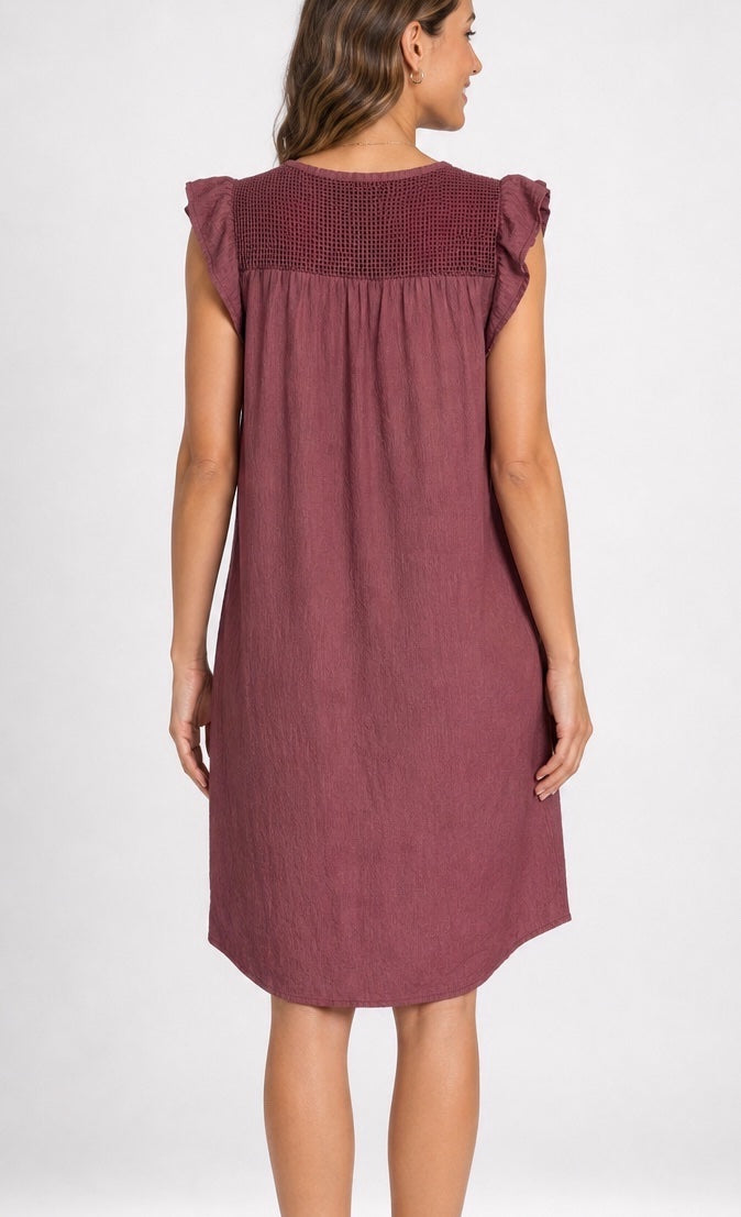 Ruffled Sleeve Mesh Back Dress - Mixed Pack