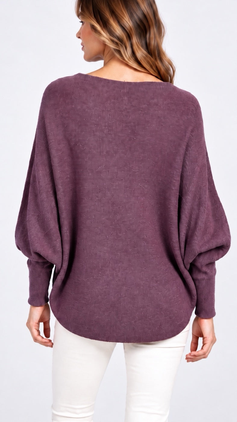 Dolman Sleeve Boat Neck Knit - Mixed Pack (2)