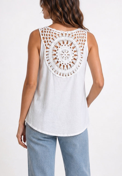 Crochet Back Sleeveless Top - Mixed Pack (2)