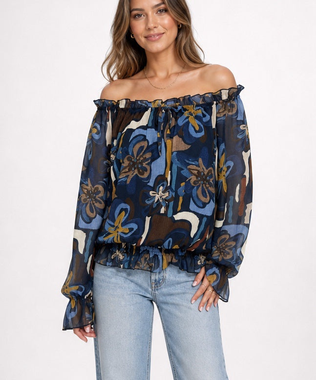 Boho Off-the-Shoulder Blouse - Mixed Pack