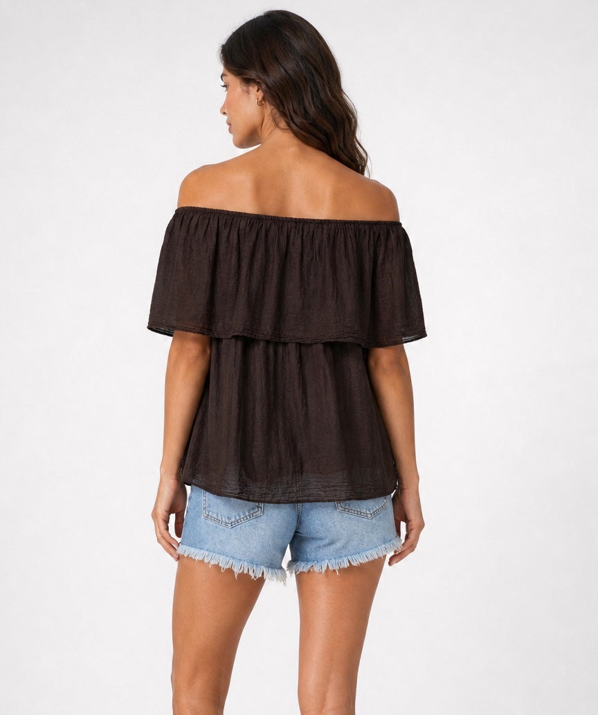 Cotton Off-the-Shoulder Blouse - Mixed Pack (2)