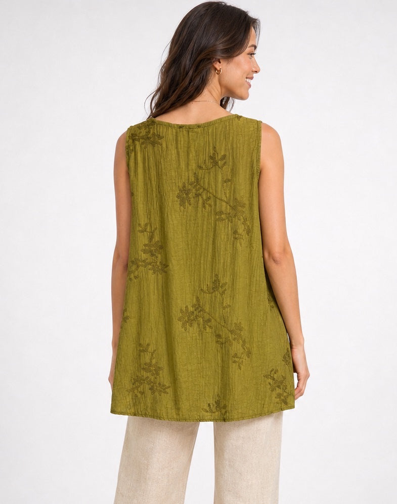 Textured Floral Print V-Neck Top - Mixed Pack (2)
