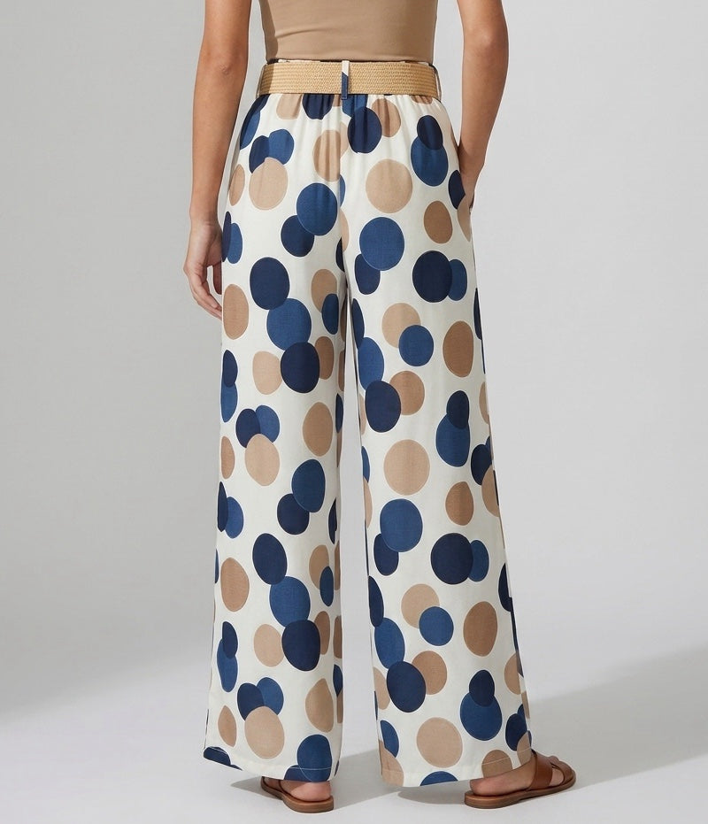 Bubble Print Wide Leg Trousers - Mixed Pack (2)