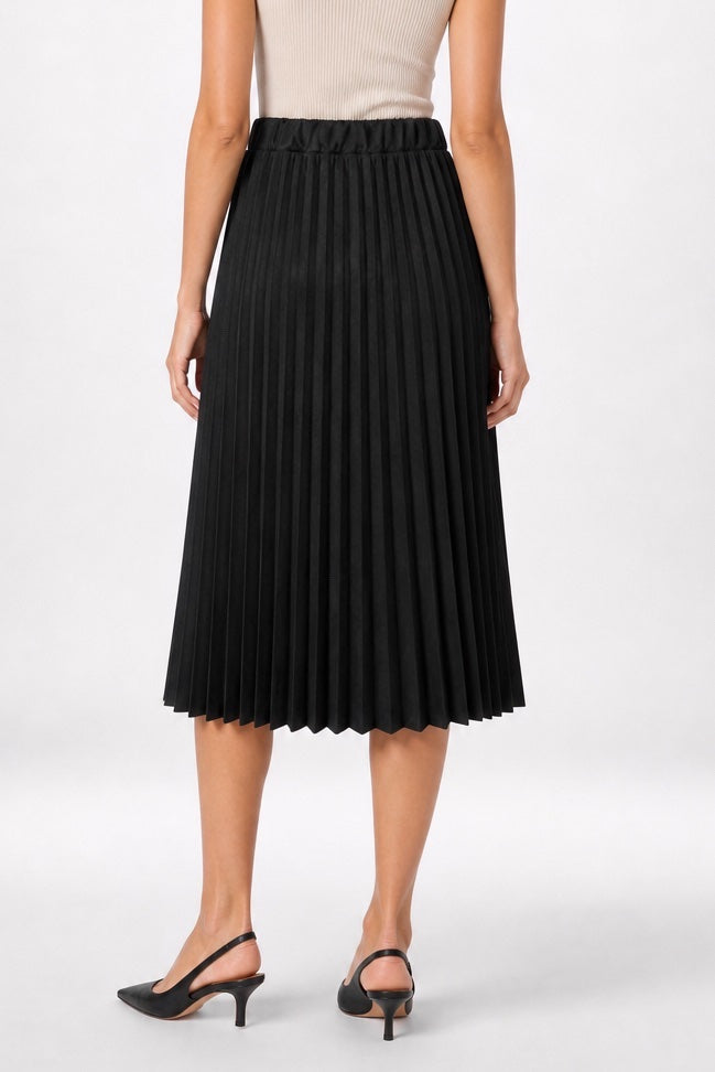 Pleated Suede Midi Skirt - Mixed Pack (2)