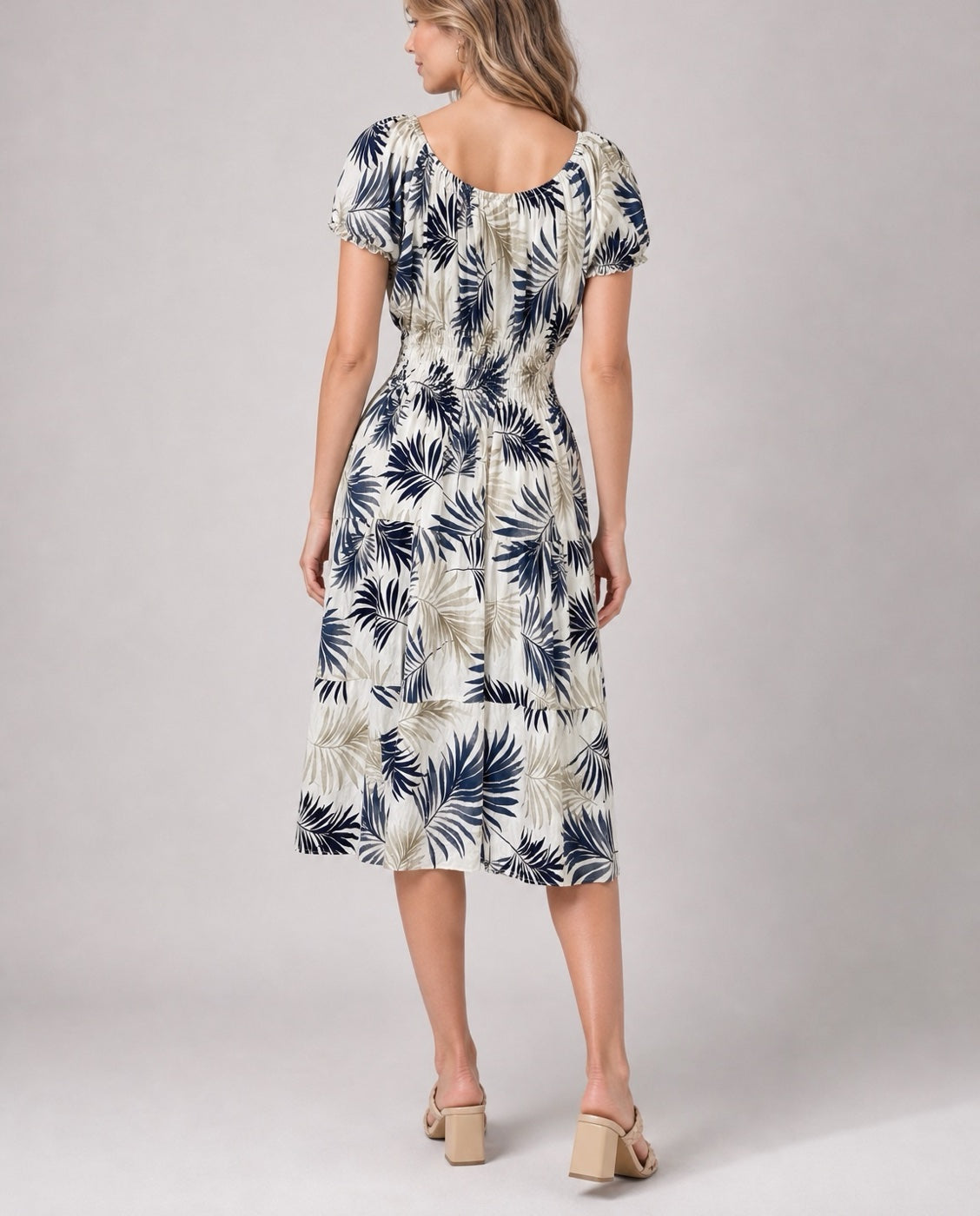 Tiered Midi Dress with Shirred Bodice - Mixed Pack (2)
