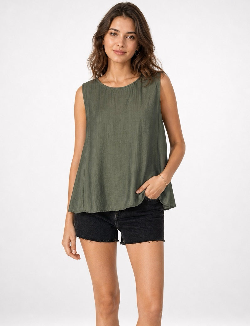 Textured Scoop Neck Sleeveless Top - Mixed Pack