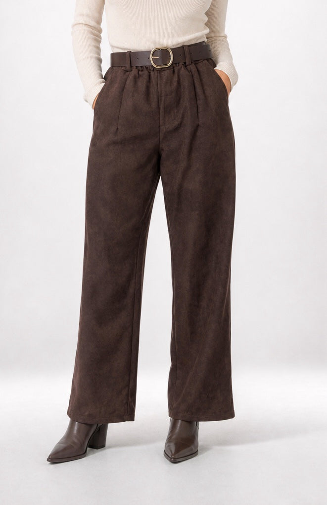 Suede Belted Trousers - Mixed Pack