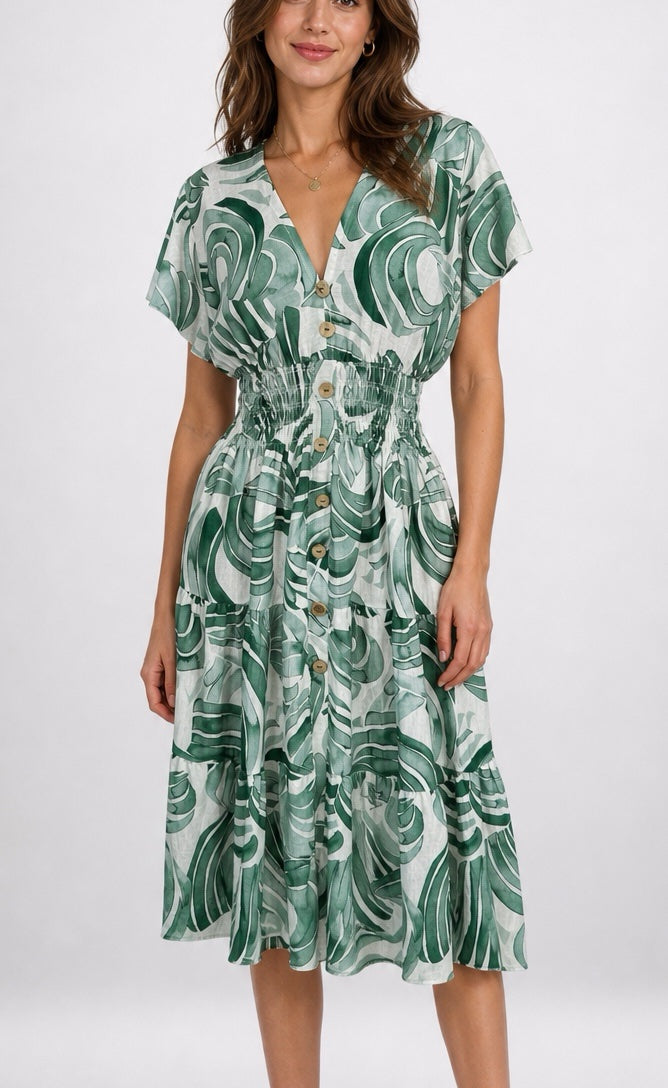 Tiered Midi Dress with Flutter Sleeves - Mixed Pack