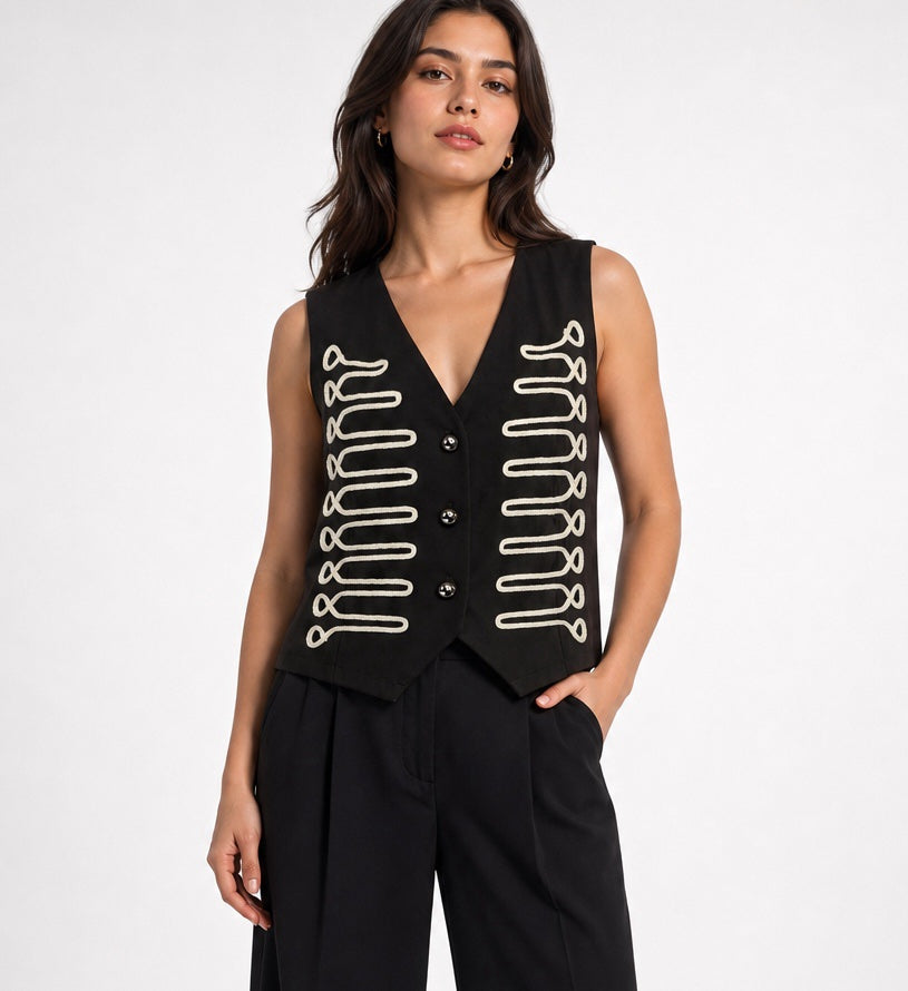 Military Frogging Tailored Waistcoat - Mixed Pack