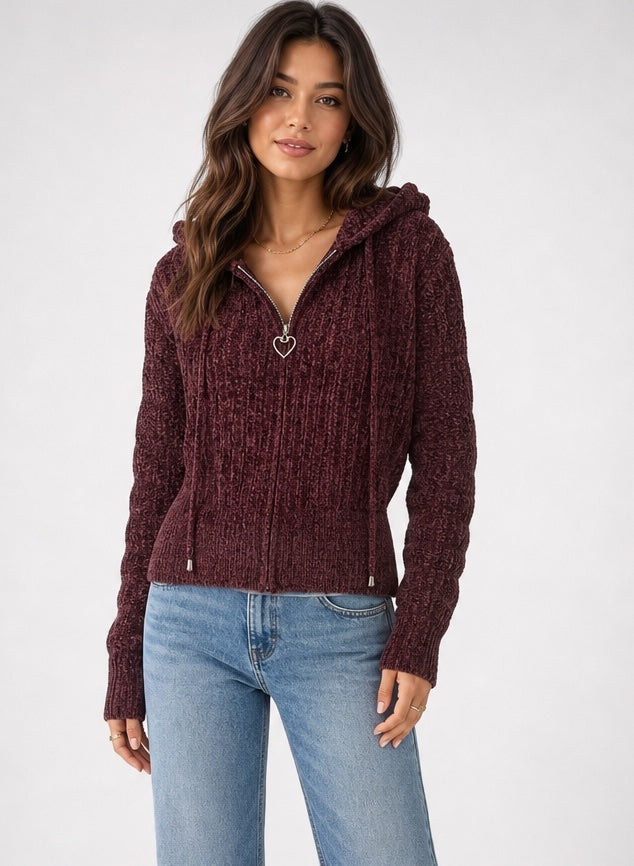 Chenille Knit Zip-Up Hoodie - Mixed Pack
