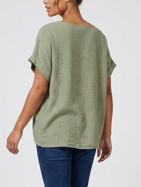 Textured Asymmetrical Hem Knit Top - Mixed Pack (2)