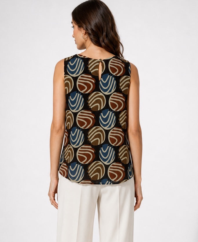 Abstract Print Pleated Blouse - Mixed Pack (2)