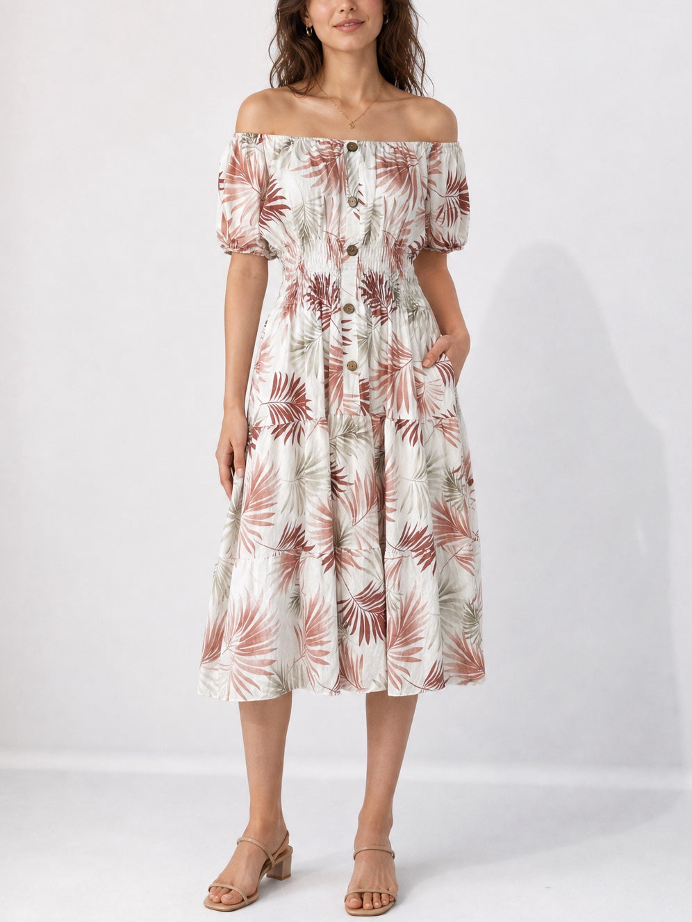 Tiered Midi Dress with Shirred Bodice - Mixed Pack