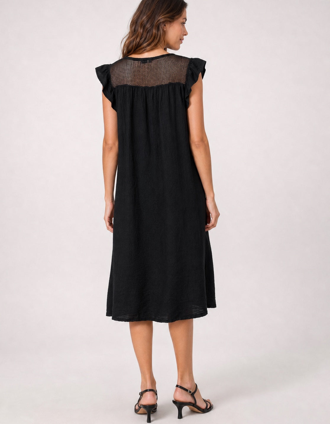 Ruffled Sleeve Mesh Back Dress - Mixed Pack (3)