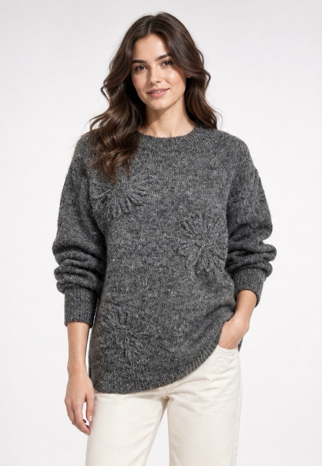 Floral Appliqué Knit Sweater - Mixed Pack