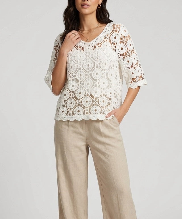 Crochet Lace V-Neck Top - Mixed Pack