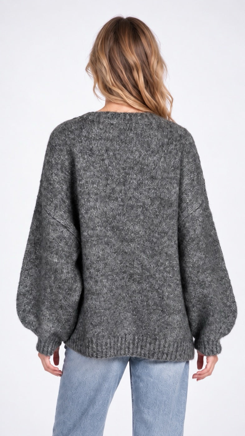 Cable Knit Balloon Sleeve Jumper - Mixed Pack (2)