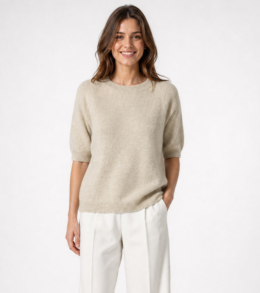 Textured Knit Jumper with Puffed Sleeves - Mixed Pack