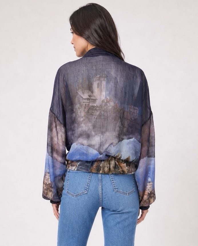 Scenic Print Lightweight Zip Jacket - Mixed Pack (2)