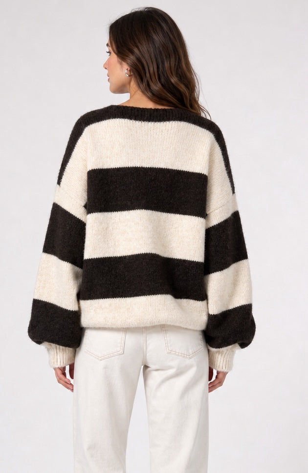 Striped V-Neck Button-Front Cardigan - Mixed Pack (2)