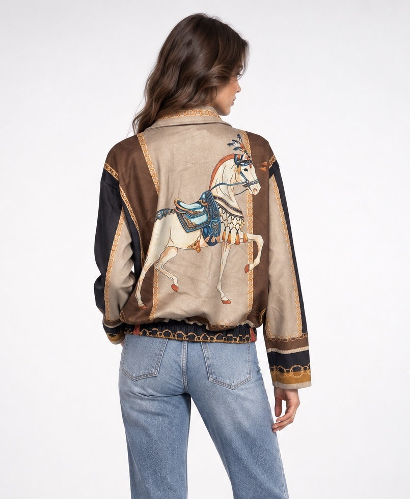 Equestrian Print Bomber Jacket - Mixed Pack (2)