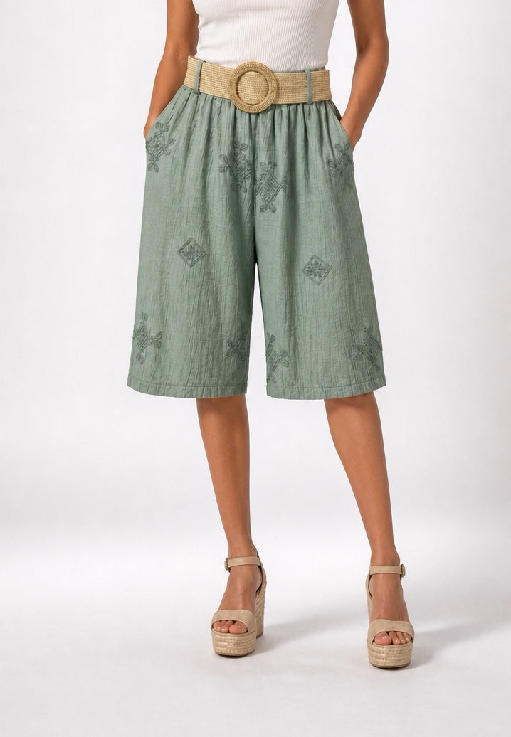 Embroidered Crinkled Culottes - Mixed Pack