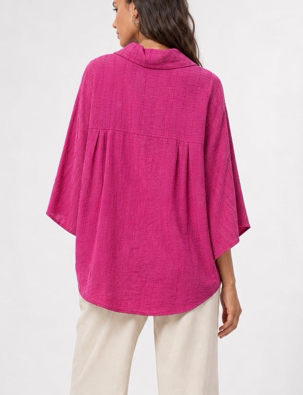 Textured Cotton Oversized Blouse - Mixed Pack (2)