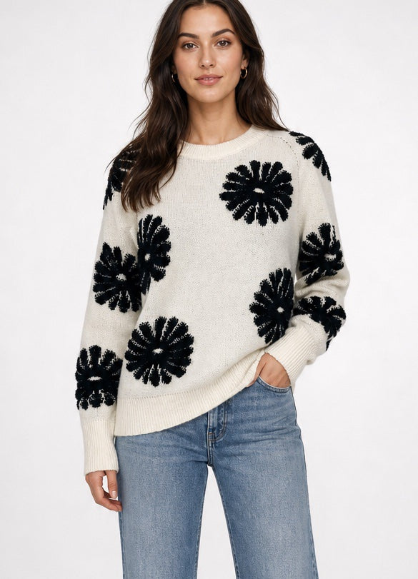 Floral Embellished Crew Neck Sweater - Mixed Pack
