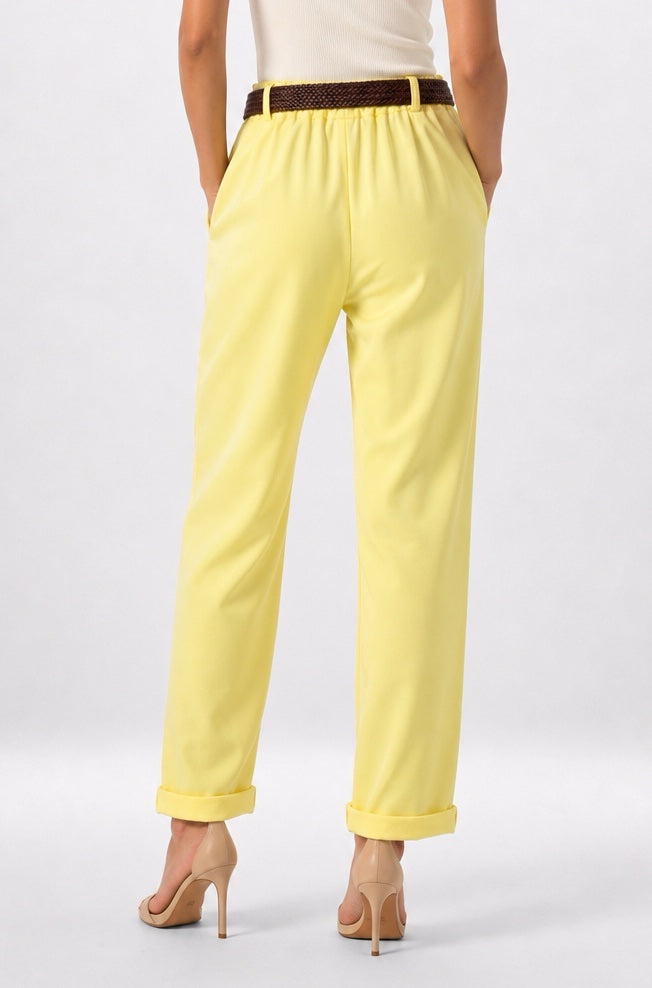 High Waist Pleated Wide Leg Trousers - Mixed Pack