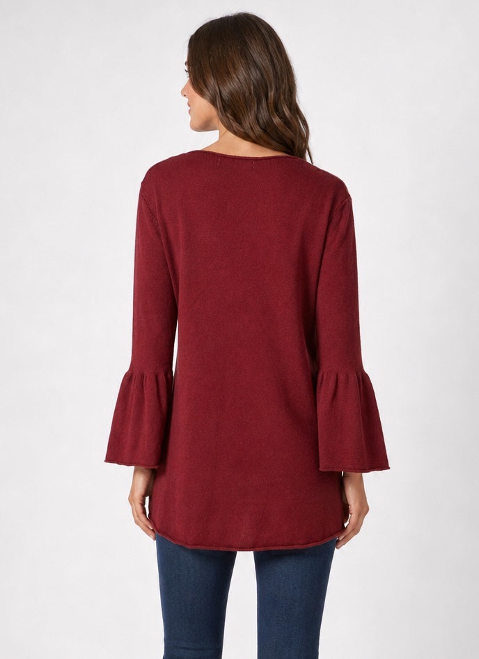 Flared Sleeve V-Neck Jumper - Mixed Pack (2)