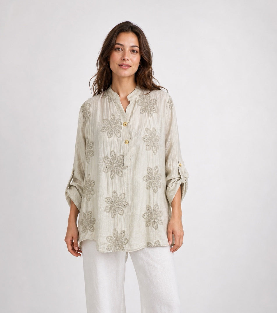 Embroidered Cotton Blend Shirt - Mixed Pack