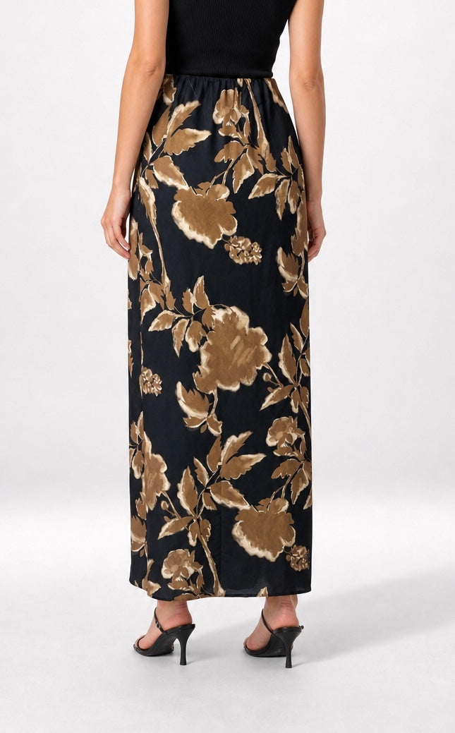 Botanical Print Flowy Maxi Skirt - Mixed Pack (2)