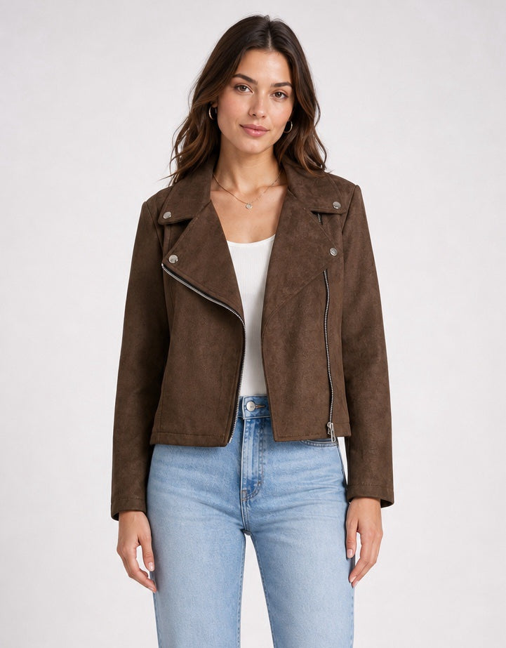 Faux Suede Biker Jacket - Mixed Pack