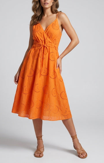 Broderie Anglaise Wrap Midi Dress - Mixed Pack