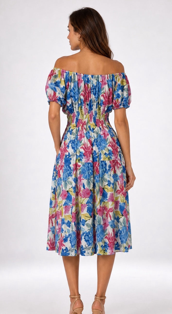 Boho Off-the-Shoulder Tiered Dress - Mixed Pack (2)