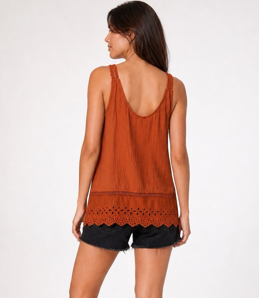Embroidered Eyelet Vest - Mixed Pack (2)
