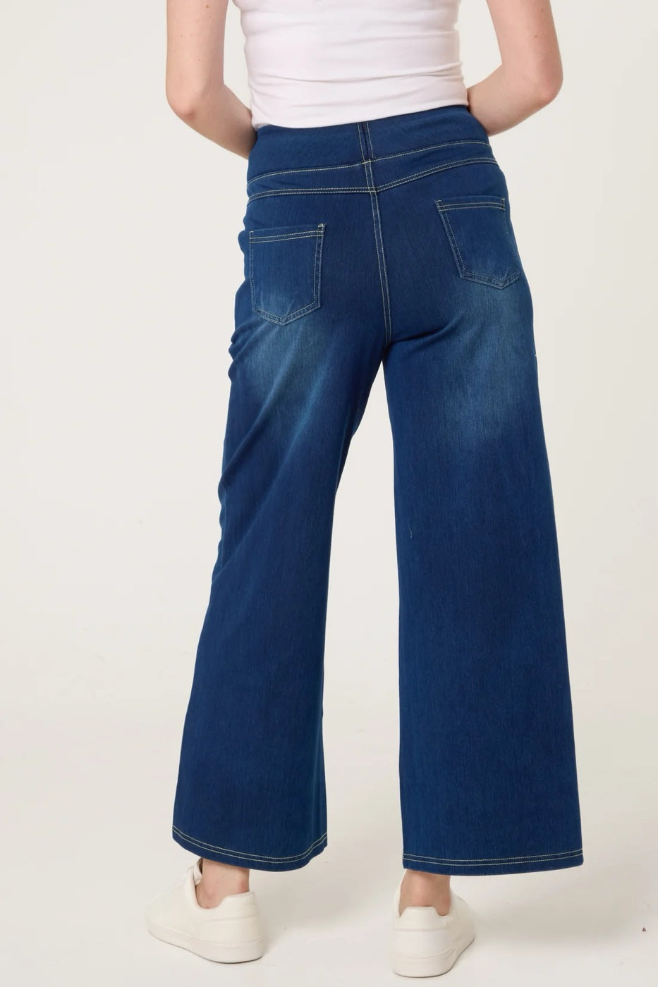 Effortless Wide Leg Denim Trousers - Indigo (2)