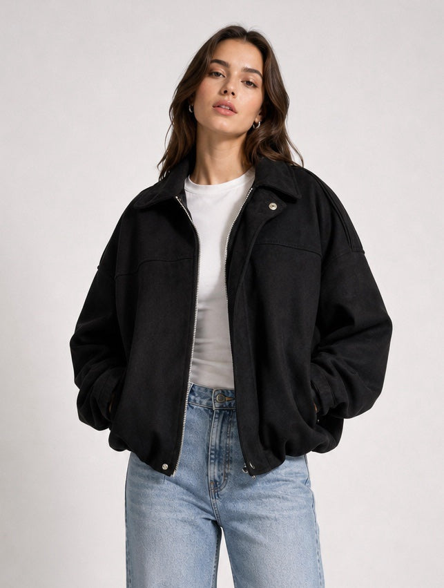 Textured Relaxed Fit Bomber Jacket - Mixed Pack