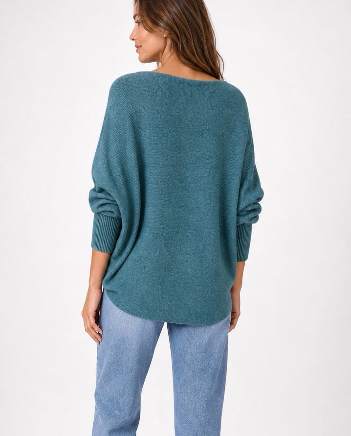 Wool Blend Batwing Boat Neck Jumper - Mixed Pack (2)