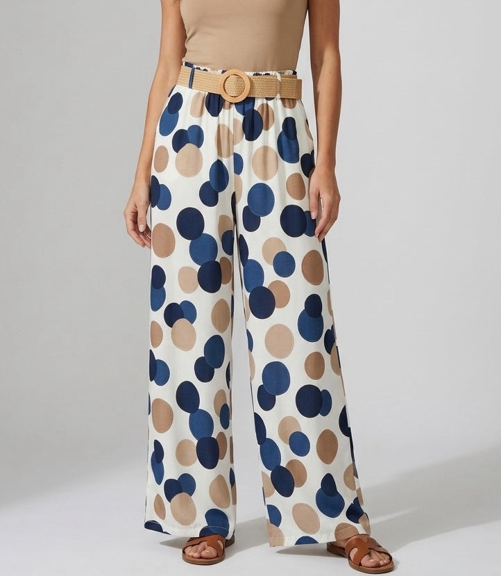 Bubble Print Wide Leg Trousers - Mixed Pack