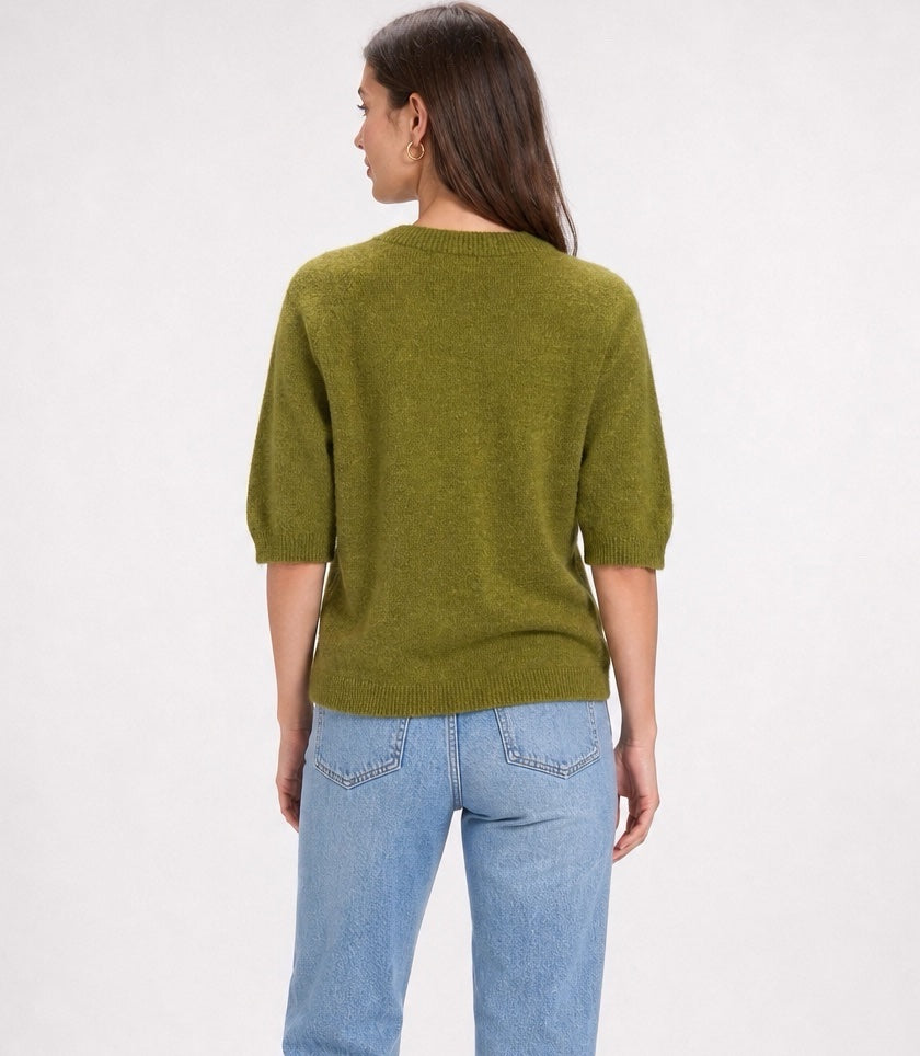 Textured Knit Jumper with Puffed Sleeves - Mixed Pack (2)