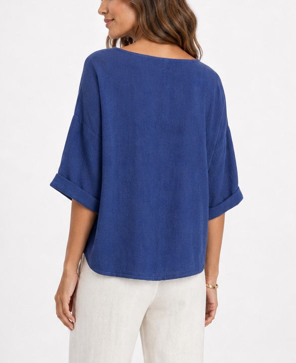 Textured Button-Through Top - Mixed Pack
