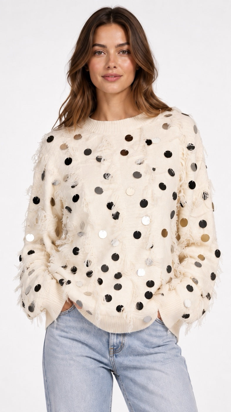 Sequin and Fringe Embellished Jumper - Mixed Pack
