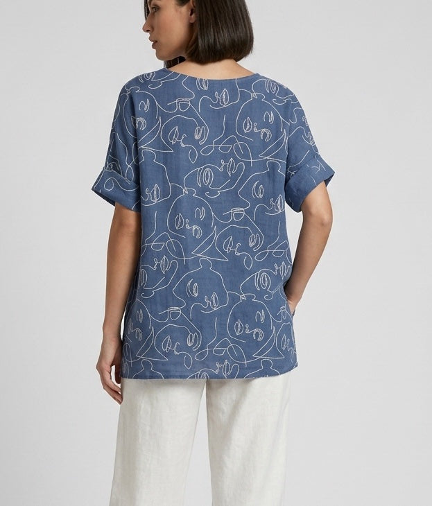 Abstract Face Print Top - Mixed Pack (2)