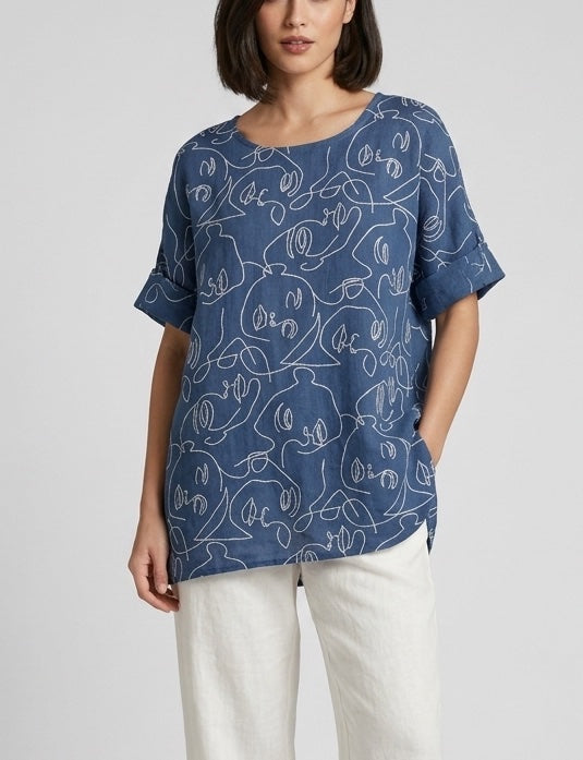 Abstract Face Print Top - Mixed Pack