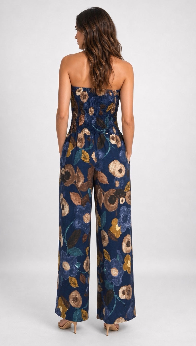 Smocked Bodice Floral Jumpsuit - Mixed Pack (2)