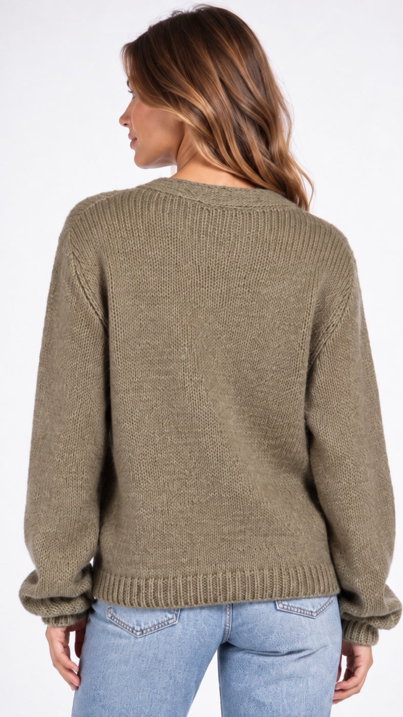 Wool Blend Knit V-Neck Cardigan - Mixed Pack (2)