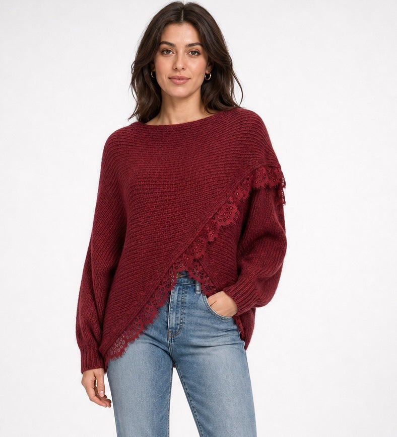 Asymmetric Lace Knit Jumper - Mixed Pack