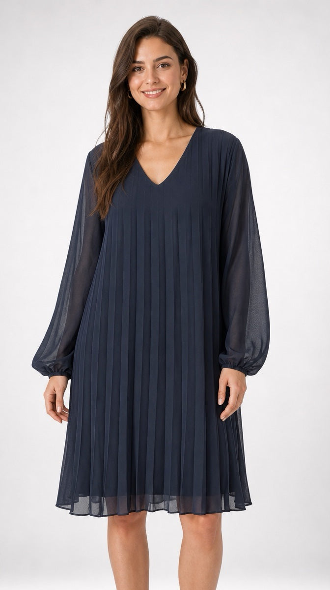 Pleated Chiffon V-Neck Dress - Mixed Pack